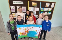 klasa 3 z praca Wiosenna laka w ramach warsztatow